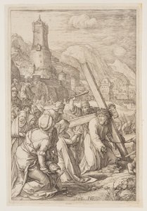 Christus draagt het kruis, uit The Passion