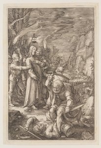 Christus gevangen genomen, uit The Passion door Hendrick Goltzius