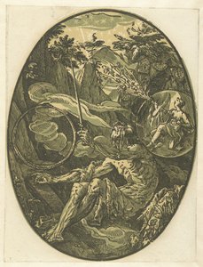 Demogorgon in de Grot van de Eeuwigheid door Hendrick Goltzius