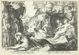 Diana ontdekt de zwangerschap van Kallisto door Hendrick Goltzius