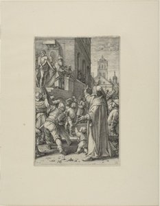 Ecce Homo, plaat acht uit De Passie van Christus door Hendrick Goltzius