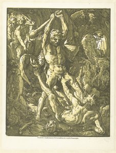 Hercules en Cacus door Hendrick Goltzius