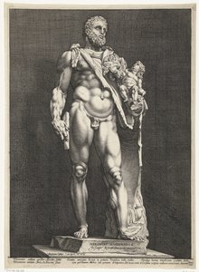 Hercules en Telephos door Hendrick Goltzius