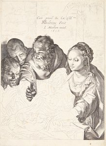 De aanbidding der herders door Hendrick Goltzius