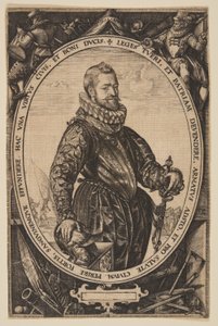 Jacques de la Faille door Hendrick Goltzius