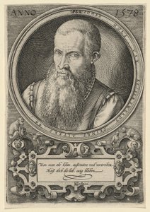 Johan Gols [De Vader van de Kunstenaar] door Hendrick Goltzius