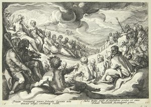 Jupiter raadpleegt de goden over de vernietiging van het universum