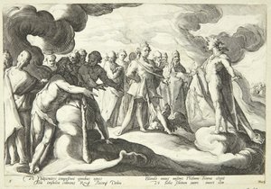 Jupiter en de goden vragen Helios om de controle over de zonnewagen te hervatten
