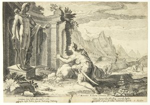 Kadmos vraagt het orakel in Delphi waar hij zijn zus Europa kan vinden