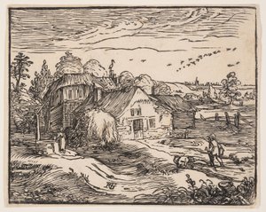 Landschap met boerderij