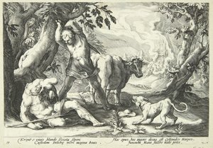 Mercurius doodt Argus door Hendrick Goltzius
