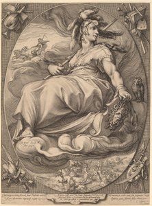 Minerva door Hendrick Goltzius