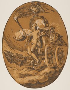 Nox, van De godheden door Hendrick Goltzius