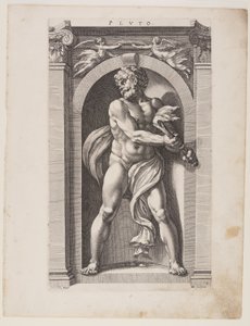 Pluto, van Acht Heidense Goden door Hendrick Goltzius