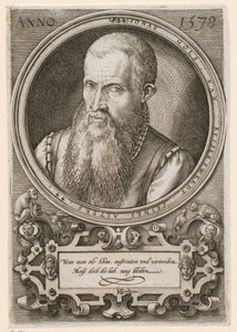 Portret van Jan Goltz II [Jan Gols; Johan Gols] door Hendrick Goltzius