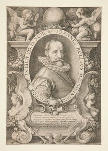 Portret van Hans Bol door Hendrick Goltzius