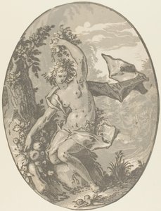 Proserpina, plaat vijf uit Demogorgon en de Goden door Hendrick Goltzius