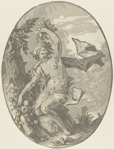 Proserpina, plaat vijf uit Demogorgon en de Goden door Hendrick Goltzius