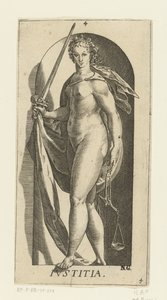 Rechtvaardigheid door Hendrick Goltzius
