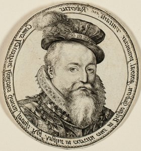 Robert Dudley, Graaf van Leicester (1532-1588), Engelse edelman, gouverneur-generaal van de Verenigde Provincies in 1585-87 door Hendrick Goltzius