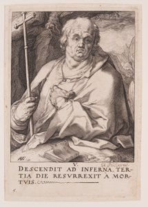 Filippus, van Christus, de apostelen en Paulus met de geloofsbelijdenis door Hendrick Goltzius