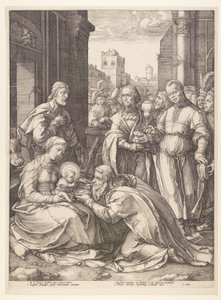 De aanbidding van de Wijzen, uit De geboorte en het vroege leven van Christus