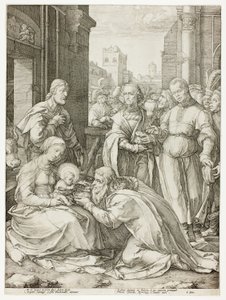 De Aanbidding der Wijzen, plaat vijf uit De Geboorte en Vroege Leven van Christus