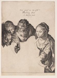 De aanbidding van de herders door Hendrick Goltzius
