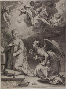 De annunciatie, plaat één uit De geboorte en vroege leven van Christus