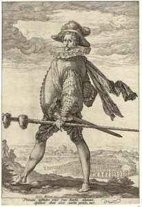 De kapitein van de infanterie door Hendrick Goltzius