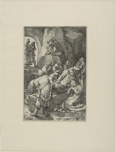 De Graflegging, plaat elf uit De Passie van Christus door Hendrick Goltzius