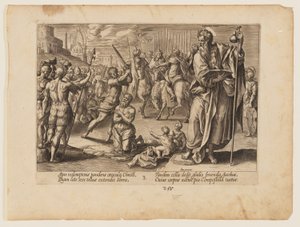 Het martelaarschap van de heilige Jacobus Major, uit Het martelaarschap van Christus en de apostelen door Hendrick Goltzius