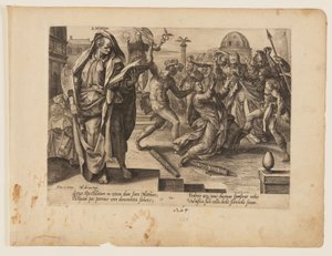 Het martelaarschap van de heilige Matthias, uit Het martelaarschap van Christus en de apostelen door Hendrick Goltzius