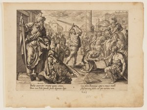 Het martelaarschap van Paulus, uit Het martelaarschap van Christus en de apostelen door Hendrick Goltzius