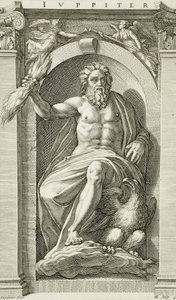 De reeks antieke goden door Hendrick Goltzius