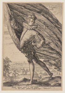 De standaarddrager door Hendrick Goltzius