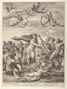 De triomf van Galatea door Hendrick Goltzius