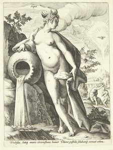 Water (Aqua) door Hendrick Goltzius