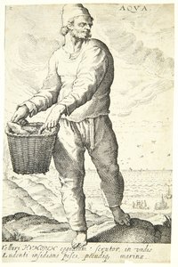 Water (Aqua) door Hendrick Goltzius