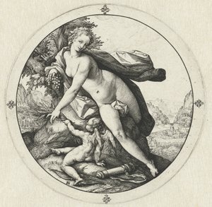 Venus en Cupido door Hendrick Goltzius