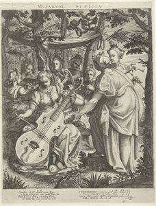 Concert van de muzen op de Parnassus