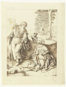 De heilige familie door Hendrick Hondius (I)