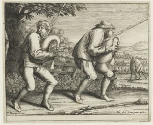 Twee doedelzakspelers (Pelgrimage naar Molenbeek)