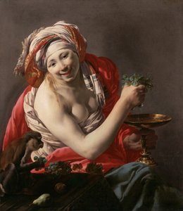 Bacchante met een Aap