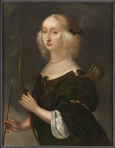 Portret van prinses Maria Eleonora van Brandenburg, koningin van Zweden door Hendrick Munnichhoven