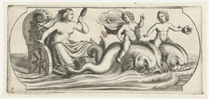 Amphitrite op een strijdwagen