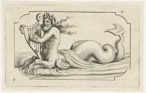 Triton die op een harp speelt (Bouckje van Zeegoden en Godinnen) (series title)