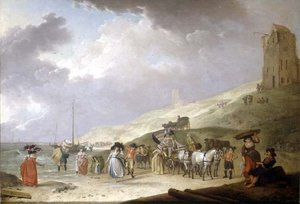 Elegante Gezelschap op het Strand van Scheveningen, 1787