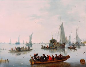 Feestelijke Ontvangst van een Staatsjacht door Hendrick de Meyer
