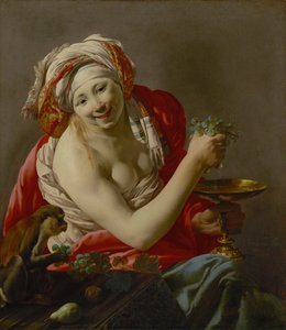 Bacchante met een aap